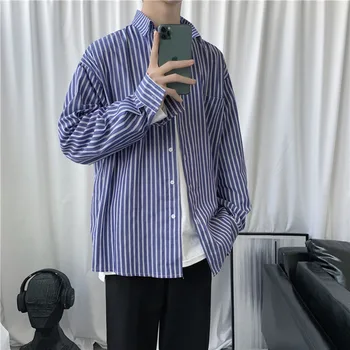 Dress shirt men's fashion business casual striped shirt streetwear society men shirt wild loose long-sleeved shirts Mens M-2XL
Dress shirt men's fashion business casual striped shirt streetwear society men shirt wild loose long-sleeved shirts Mens M-2XL