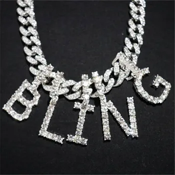 Cubic Zircon Custom Name Necklace With Iced Out Bling Big Miami Cuban Chain Hip Hop Jewelry DIY Letter Choker Necklace
Cubic Zircon Custom Name Necklace With Iced Out Bling Big Miami Cuban Chain Hip Hop Jewelry DIY Letter Choker Necklace