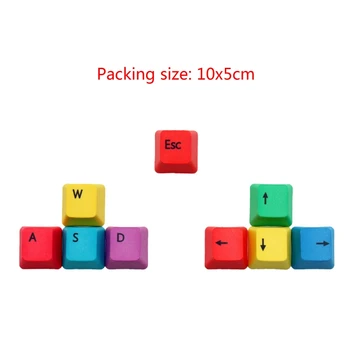 Replaceable WASD Mechanical Keyboard Keycaps OEM Profile PBT RGBY Modifiers 9 Keys -Laser Engraved Keycaps 
Replaceable WASD Mechanical Keyboard Keycaps OEM Profile PBT RGBY Modifiers 9 Keys -Laser Engraved Keycaps