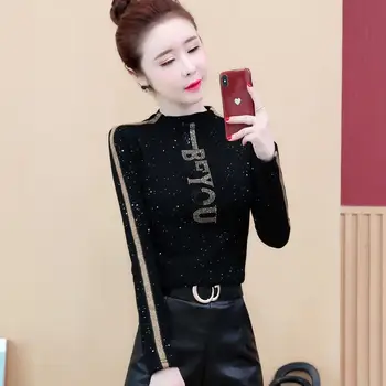 2020 New plus velvet base shirt women's long sleeve autumn and winter western style shirt loose black T-shirt
2020 New plus velvet base shirt women's long sleeve autumn and winter western style shirt loose black T-shirt