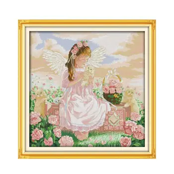 Joy Sunday Cross Stitch Kit Angel and Cat Patterns 14CT 11CT Printed Cross Stitch Kits Canvas Handmade Embroidery Needlework Set
Joy Sunday Cross Stitch Kit Angel and Cat Patterns 14CT 11CT Printed Cross Stitch Kits Canvas Handmade Embroidery Needlework Set