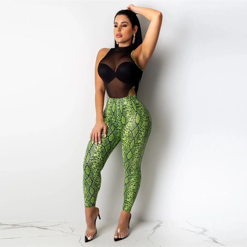 Autumn Women's Set Snake Print Mesh Sheer Though Bodysuit Pencil Pants Suit Two Piece Set Sexy Club Party Night Tracksuit Outfit
Autumn Women's Set Snake Print Mesh Sheer Though Bodysuit Pencil Pants Suit Two Piece Set Sexy Club Party Night Tracksuit Outfit