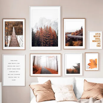 Forest Mountain Maple Leaf Bridge Quotes Wall Art Canvas Painting Nordic Posters And Prints Wall Pictures For Living Room Decor
Forest Mountain Maple Leaf Bridge Quotes Wall Art Canvas Painting Nordic Posters And Prints Wall Pictures For Living Room Decor