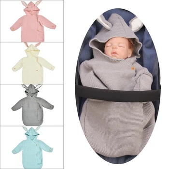 Rabbit Ears Baby Stroller Sleeping Bags Winter Warm Toddler Swaddle Wrap Autumn Knitted Envelopes Rompers For Discharge Newborn
Rabbit Ears Baby Stroller Sleeping Bags Winter Warm Toddler Swaddle Wrap Autumn Knitted Envelopes Rompers For Discharge Newborn