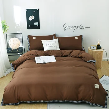Superfine Fiber Winter Thickening bedding set brown bed set 4pcs duvet cover + flat sheet +pillowcase bedclothes
Superfine Fiber Winter Thickening bedding set brown bed set 4pcs duvet cover + flat sheet +pillowcase bedclothes