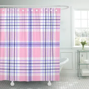 Girly Tartan Plaid Pattern Checkered in Pink Blue White Shower Curtain Waterproof Polyester 60 x 72 inches Set with Hooks
Girly Tartan Plaid Pattern Checkered in Pink Blue White Shower Curtain Waterproof Polyester 60 x 72 inches Set with Hooks