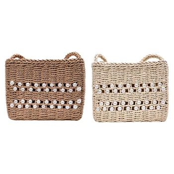 All-Match Leisure Vacation Beach Pearl Bag Ladies Small Square Bag Straw Shoulder Bag Handbag
All-Match Leisure Vacation Beach Pearl Bag Ladies Small Square Bag Straw Shoulder Bag Handbag
