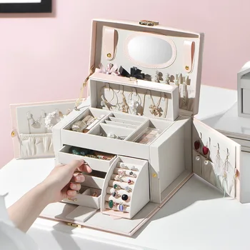 Classical fashion women 3 layer leather jewelry box top quality jewelry Makeup Organizer Box Jewelry Storage Case 200805-59
Classical fashion women 3 layer leather jewelry box top quality jewelry Makeup Organizer Box Jewelry Storage Case 200805-59
