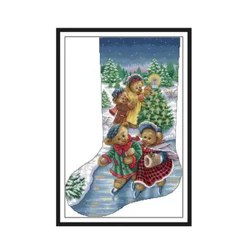 Joy Sunday Counted Cross Stitch Kits Christmas Stocking Paintings Needlework Embroidery Home Decor Bears Patterns Cross Stitch
Joy Sunday Counted Cross Stitch Kits Christmas Stocking Paintings Needlework Embroidery Home Decor Bears Patterns Cross Stitch