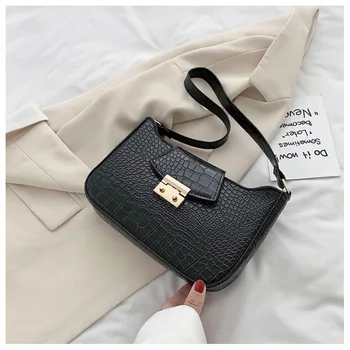 Shoulder Bags baguette sac Women 2020 Totes Square Bag Crocodile Leather Office Small Designer lock Mini yellow handbags black 
Shoulder Bags baguette sac Women 2020 Totes Square Bag Crocodile Leather Office Small Designer lock Mini yellow handbags black