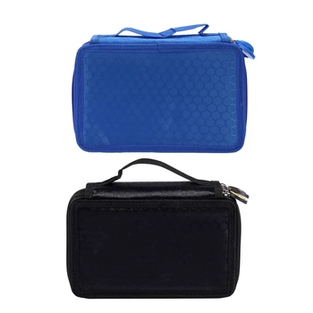 2x Student Pen Pencil Case 3 Layer Oxford Brush Holder Makeup Pouch Storage Bag Blue & Black
2x Student Pen Pencil Case 3 Layer Oxford Brush Holder Makeup Pouch Storage Bag Blue & Black
