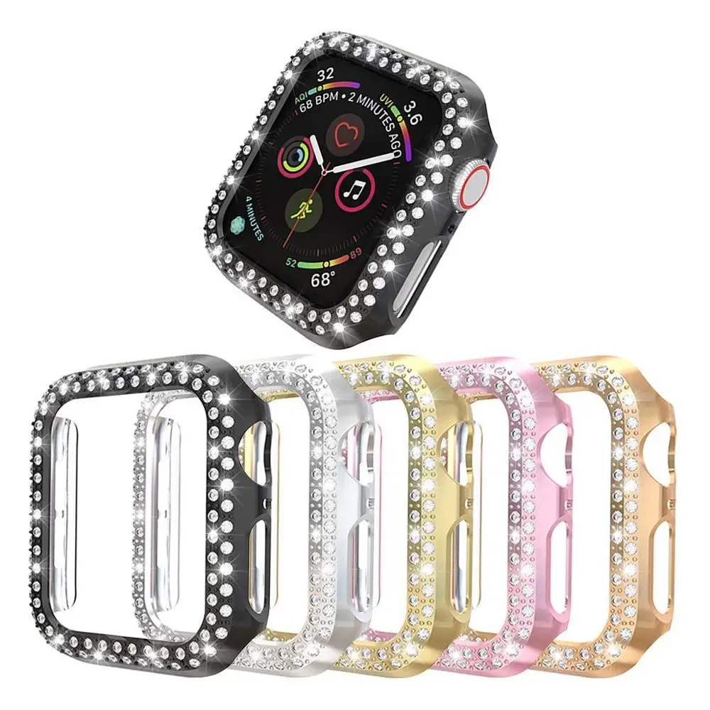 Protective Case Cover,Compatible with Apple Watch Series 4 40mm 44mm Series 3 2 1 38mm 42mm,Double Row Bling Crystal Diamo
Protective Case Cover,Compatible with Apple Watch Series 4 40mm 44mm Series 3 2 1 38mm 42mm,Double Row Bling Crystal Diamo