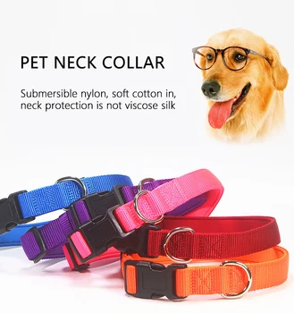 Length Comfortable Adjustable Nylon Strap Dog Collar for Small and Big Pet Dogs Collars 6 Color Blue/purple/black/Pink/Orange
Length Comfortable Adjustable Nylon Strap Dog Collar for Small and Big Pet Dogs Collars 6 Color Blue/purple/black/Pink/Orange
