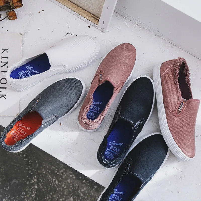 2019 Spring New Style Galling Slip-on Breathable Canvas Shoes Students Harajuku Versatile Korean-style Lazy White Shoes Women's
2019 Spring New Style Galling Slip-on Breathable Canvas Shoes Students Harajuku Versatile Korean-style Lazy White Shoes Women's