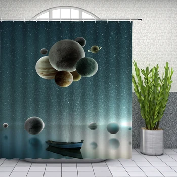 Fantasy Landscape Shower Curtains Planet Balloon Universe Boat Science Fiction Bathroom Decor Polyester Cloth Curtain Set
Fantasy Landscape Shower Curtains Planet Balloon Universe Boat Science Fiction Bathroom Decor Polyester Cloth Curtain Set