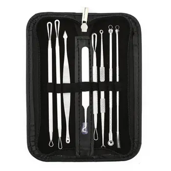 8 Pcs Blackhead Remover Tool Kit Pimple Acne Clip Needle Face Care Comedone Blemish Blackhead Extractor Tool with Leather Case
8 Pcs Blackhead Remover Tool Kit Pimple Acne Clip Needle Face Care Comedone Blemish Blackhead Extractor Tool with Leather Case