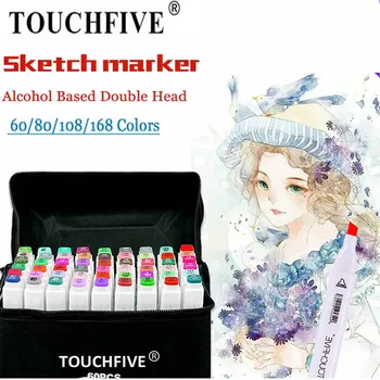 TouchFIVE 60/80/168 Color Markers Manga Drawing Markers Pen Alcohol Based Sketch Felt-Tip Oily Twin Brush Pen Art Supplies
TouchFIVE 60/80/168 Color Markers Manga Drawing Markers Pen Alcohol Based Sketch Felt-Tip Oily Twin Brush Pen Art Supplies
