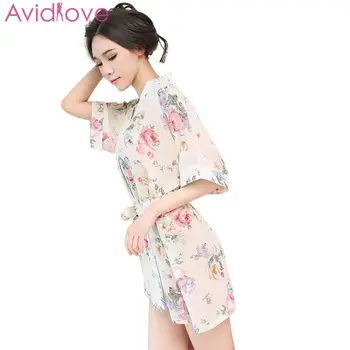 New Fashion Women See Through Floral Sexy Underwear Chiffon Bathrobe
New Fashion Women See Through Floral Sexy Underwear Chiffon Bathrobe