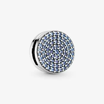2020 HOT 100% 925 Sterling Silver Round Blue Pave Clip Charm Sterling Silver fit Original Pandora Bracelets Jewelry Women 
2020 HOT 100% 925 Sterling Silver Round Blue Pave Clip Charm Sterling Silver fit Original Pandora Bracelets Jewelry Women