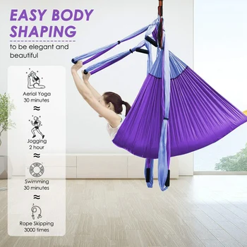 Aerial Yoga Swing Set Yoga Hammock Indoor Anti Gravity Hanging Yoga Sling Fitness Yoga Tools 
Aerial Yoga Swing Set Yoga Hammock Indoor Anti Gravity Hanging Yoga Sling Fitness Yoga Tools