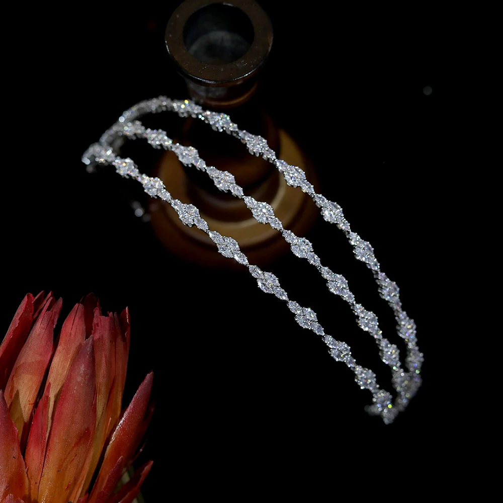 New Cubic Zirconia WeddingTiara Crystal Headband 3-Layer Headband Bridal Tiara Crown Ladies And Girls Prom Hair Accessories New Cubic Zirconia WeddingTiara Crystal Headband 3-Layer Headband Bridal Tiara Crown Ladies And Girls Prom Hair Accessories