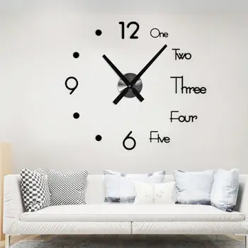 Quartz Creative Wall Clock DIY Modern Design 3D Letters watch large wall clock with numbers stickers for Home Decoration
Quartz Creative Wall Clock DIY Modern Design 3D Letters watch large wall clock with numbers stickers for Home Decoration