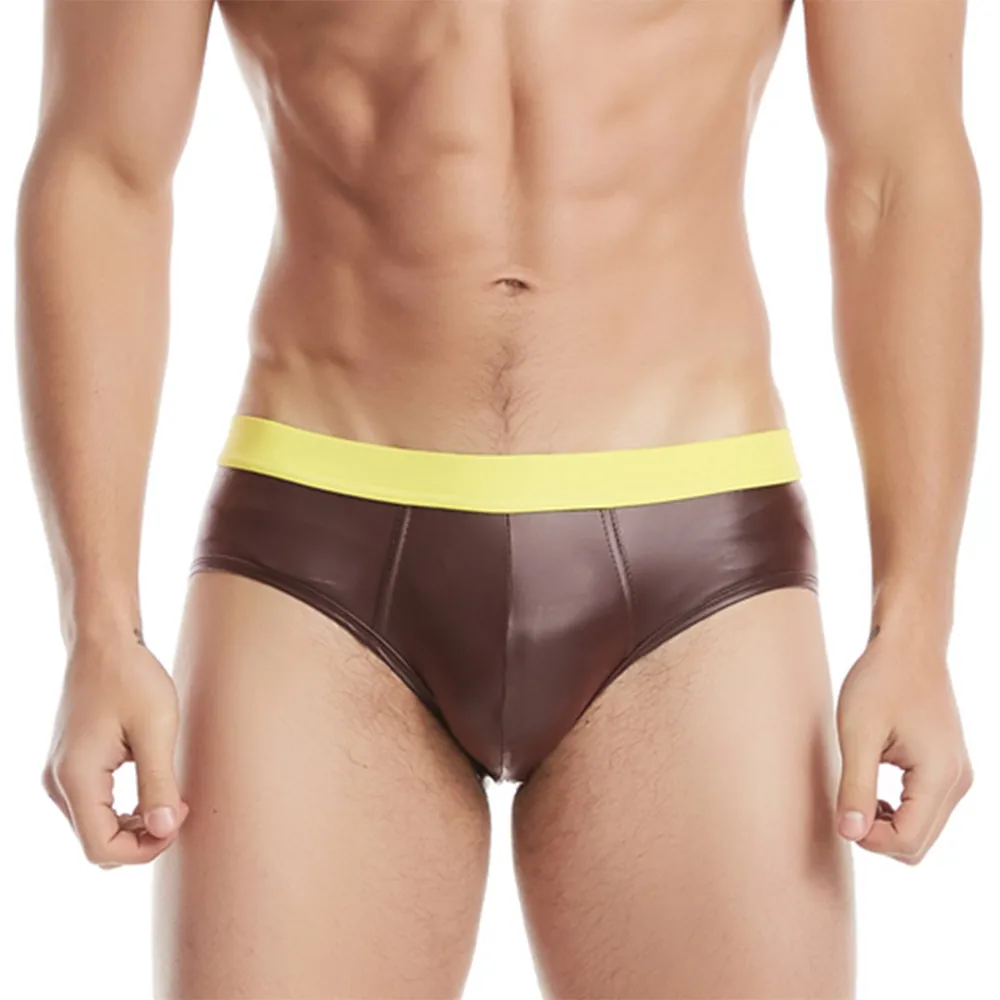 Fashion Men Sexy Underwear Briefs PU Leather Thong Panties Elastic Convex Pouch Underpants New Hot Men's Erotic Lingerie
Fashion Men Sexy Underwear Briefs PU Leather Thong Panties Elastic Convex Pouch Underpants New Hot Men's Erotic Lingerie