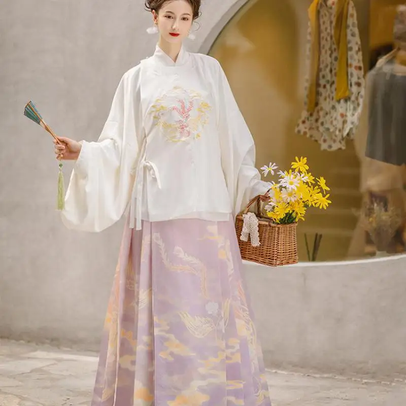Women Hanfu Suit Chinese Traditional Elegant Fairy Princeness Cosplay Costumeembroidery Flower Ancient Performance Clothing
Women Hanfu Suit Chinese Traditional Elegant Fairy Princeness Cosplay Costumeembroidery Flower Ancient Performance Clothing