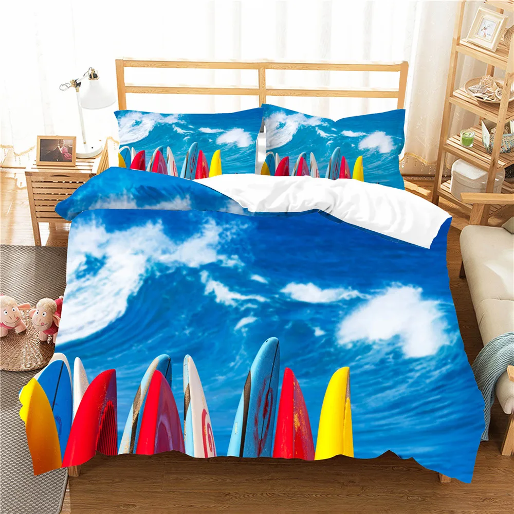 Duvet Cover Set Colorful Pattern Bedding Clothes Surfboard Printed with Pillowcase King Double Size Bed Linens
Duvet Cover Set Colorful Pattern Bedding Clothes Surfboard Printed with Pillowcase King Double Size Bed Linens