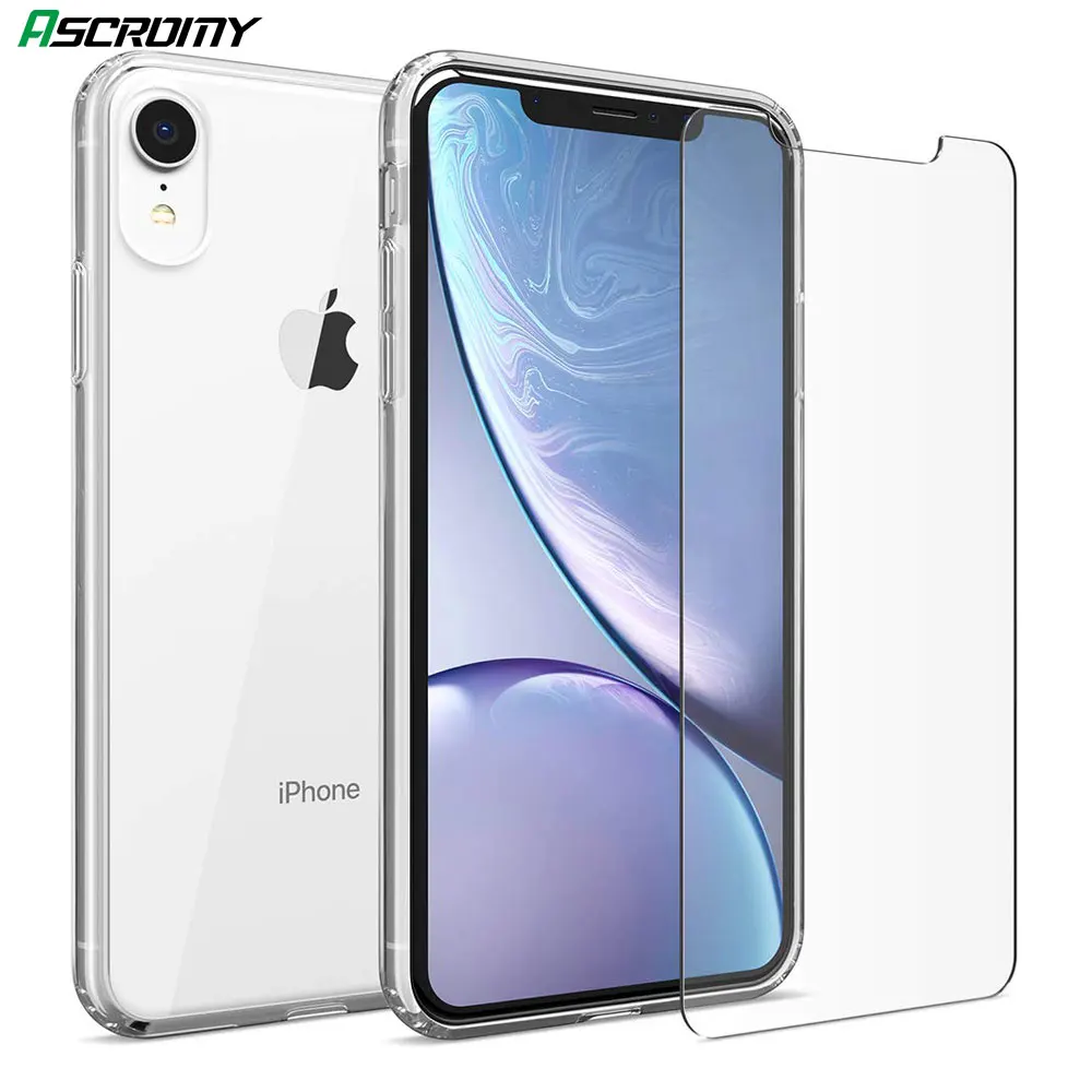 Clear Case for iPhone XR X XS Max 7 Plus 8 6 6S Silicone Transparent Cover add Tempered Glass Screen Protector Phone Accessories
Clear Case for iPhone XR X XS Max 7 Plus 8 6 6S Silicone Transparent Cover add Tempered Glass Screen Protector Phone Accessories