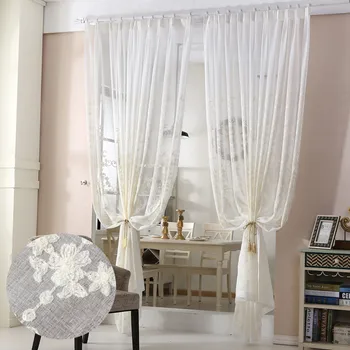 Elegant White Embroidered Tulle Curtains for Bedroom Hotel Quality Window Door Sheer Curtain for Living Room 1 Panel Custom Made
Elegant White Embroidered Tulle Curtains for Bedroom Hotel Quality Window Door Sheer Curtain for Living Room 1 Panel Custom Made