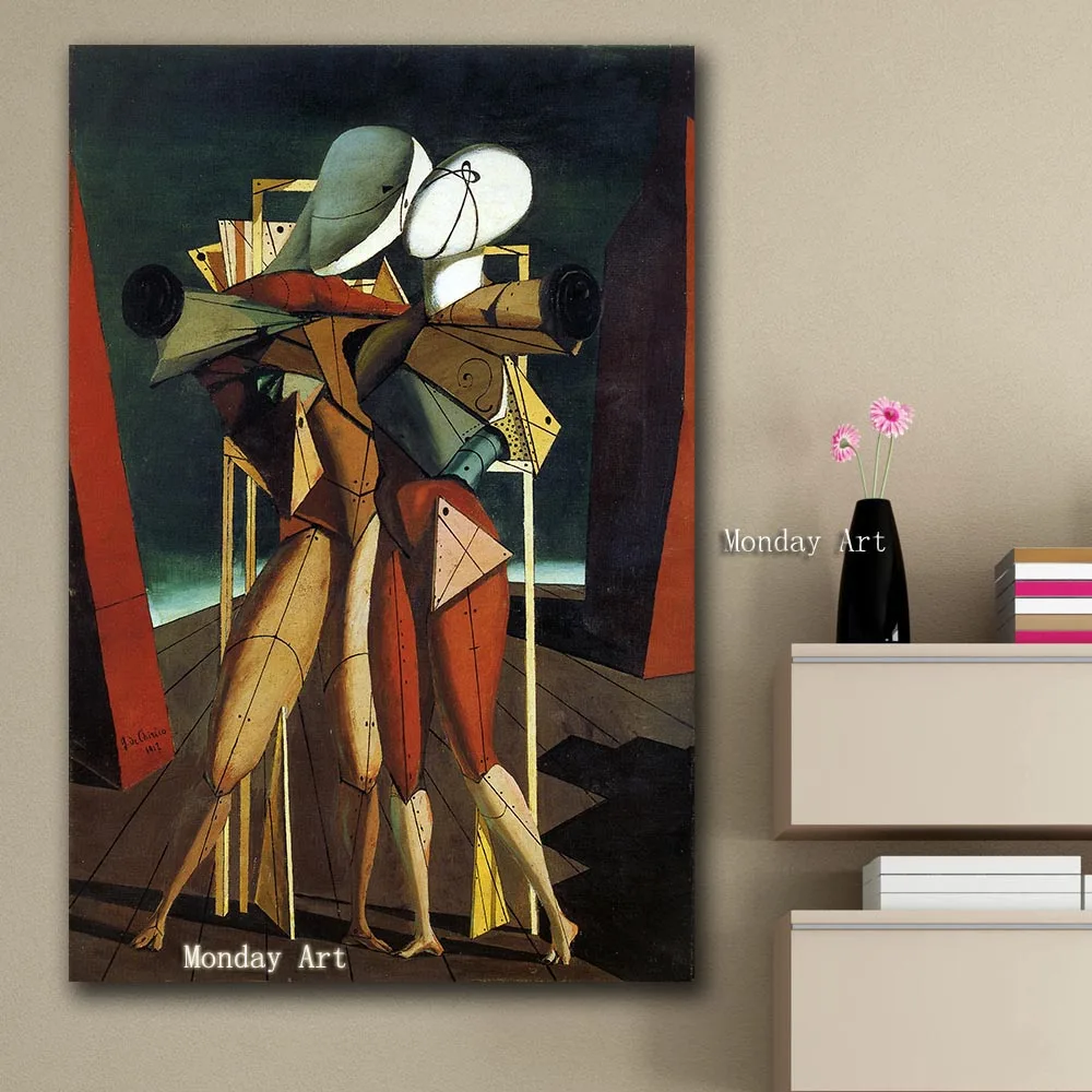 hand painted lovely abstract Famous Giorgio de chirico Painting For Living Room Home Decoration figure Oil Paintings On Canvas | Дом и сад