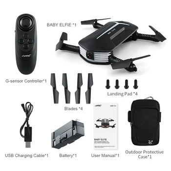 JJRC BABY ELFIE RC Selfie Drone with HD FPV Quadcopter Mini Pocket Foldable RC Drones Helicopter Upgraded H37 VS H47 X7P H56
JJRC BABY ELFIE RC Selfie Drone with HD FPV Quadcopter Mini Pocket Foldable RC Drones Helicopter Upgraded H37 VS H47 X7P H56