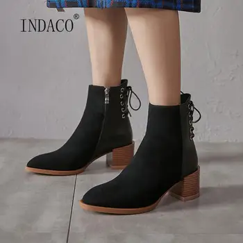 2020 New Women Boots Winter Warm Shoes Kid Suede High Heel Boots Lace Up Ankle Boots For Women Brown 
2020 New Women Boots Winter Warm Shoes Kid Suede High Heel Boots Lace Up Ankle Boots For Women Brown