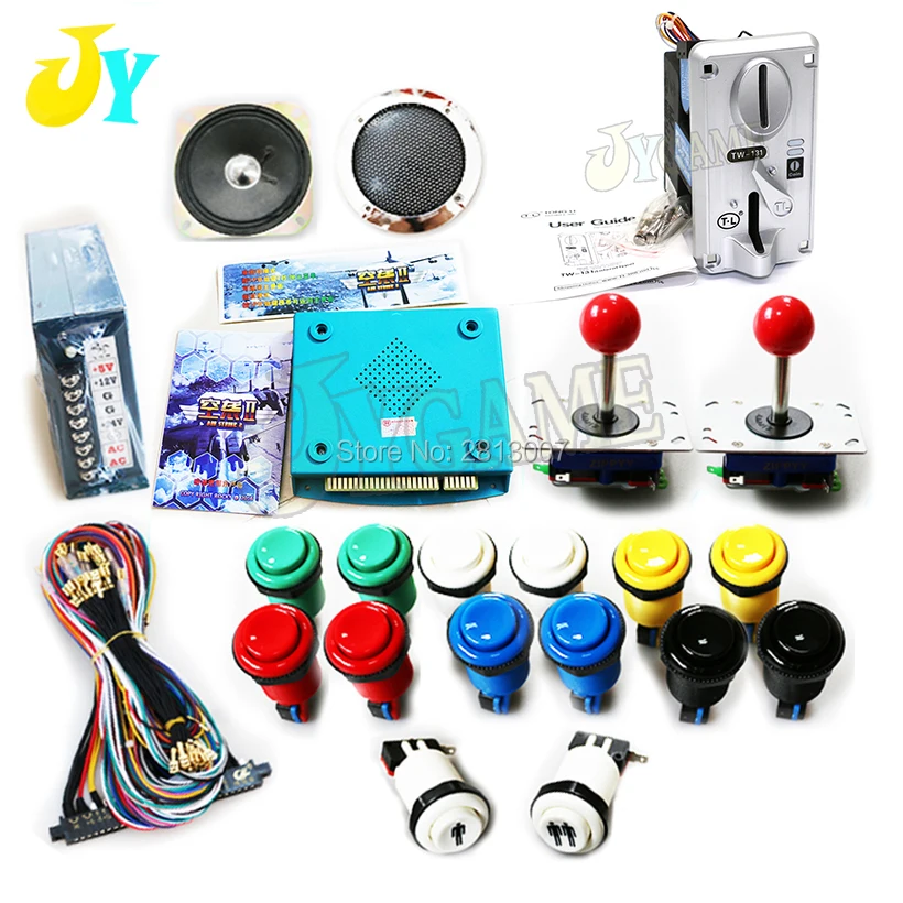Фото Jamma Arcade Game DIY Kit Vertical Video game 56 IN 1 AIR ATTACK The King of Air Wtih Cabinet Accesorios Joystick | Спорт и