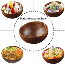 1pc Vintage Natural Coconut Shell Bowl Eco Friendly Ice Cream Scoop Bowls Creative Fruit Bowl Handicraft Art Work Decoration Bowls Aliexpress
