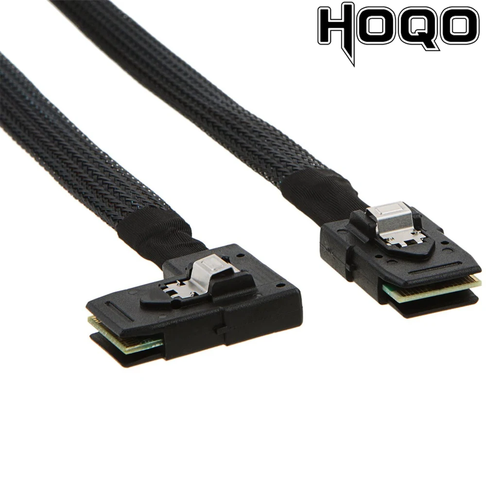 

20Pcs 90 Degree Mini SAS SFF-8087 To 8087 Left/Right Angle,SAS To Mini SAS Cable Compatible with RAID or PCI Express Controller