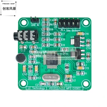 VS1053 Module MP3 Player Module Audio Decoding Development Board Onboard Recording Function with Power Amplifier
VS1053 Module MP3 Player Module Audio Decoding Development Board Onboard Recording Function with Power Amplifier