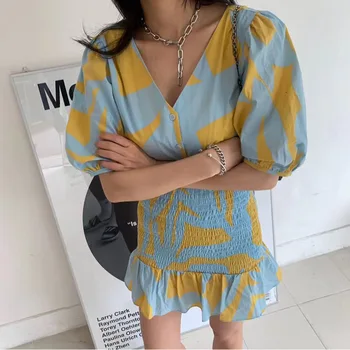 2020 New Arrivals Chic Fashionable Stripped Shaping Slim Colorful Two Colors Puff Sleevesa Summer Sweet Girl Kwaii Dress
2020 New Arrivals Chic Fashionable Stripped Shaping Slim Colorful Two Colors Puff Sleevesa Summer Sweet Girl Kwaii Dress
