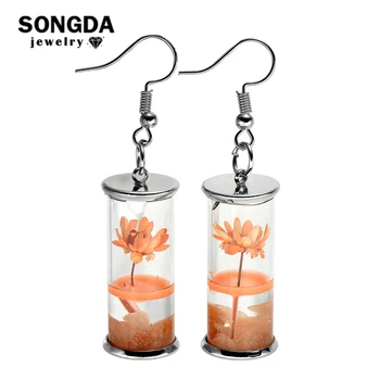 SONGDA Cute Real Dried Flowers Handmade Drift Bottle Earrings Long Pendant Drop Earrings Female Vacation Beach Jewelry Wholesale
SONGDA Cute Real Dried Flowers Handmade Drift Bottle Earrings Long Pendant Drop Earrings Female Vacation Beach Jewelry Wholesale
