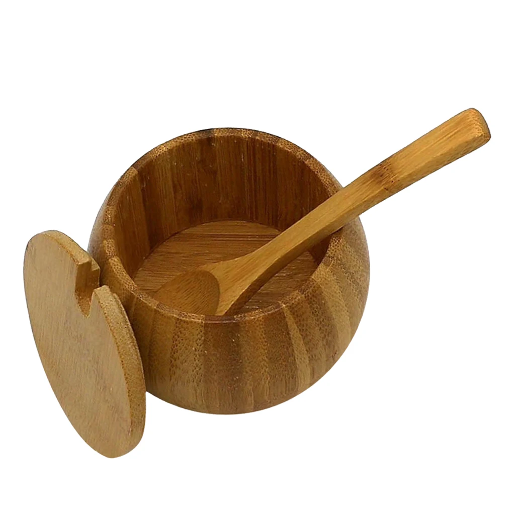 Bamboo Wood Spice Jar Sugar Bowl Condiment Storage Box Storage tank Kitchen des Bamboo Wood Spice Jar Sugar Bowl Condiment Storage Box Storage tank Kitchen des
