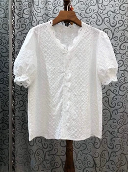 2020 Spring and Summer New Women's V-neck Dark ci xiu hua Decoration Short Sleeves Solid Color Wild Top 418
2020 Spring and Summer New Women's V-neck Dark ci xiu hua Decoration Short Sleeves Solid Color Wild Top 418