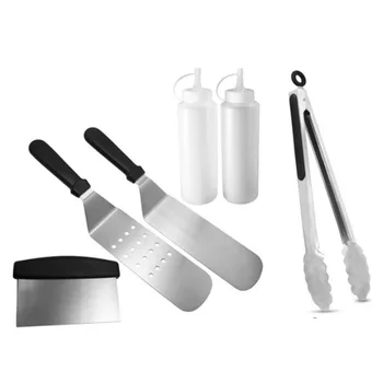 Grill Griddle Accessories BBQ Tool Kit 6 Piece Grilling Utensils Set for Flat Top Cooking,Camping,Teppanyaki Grills
Grill Griddle Accessories BBQ Tool Kit 6 Piece Grilling Utensils Set for Flat Top Cooking,Camping,Teppanyaki Grills