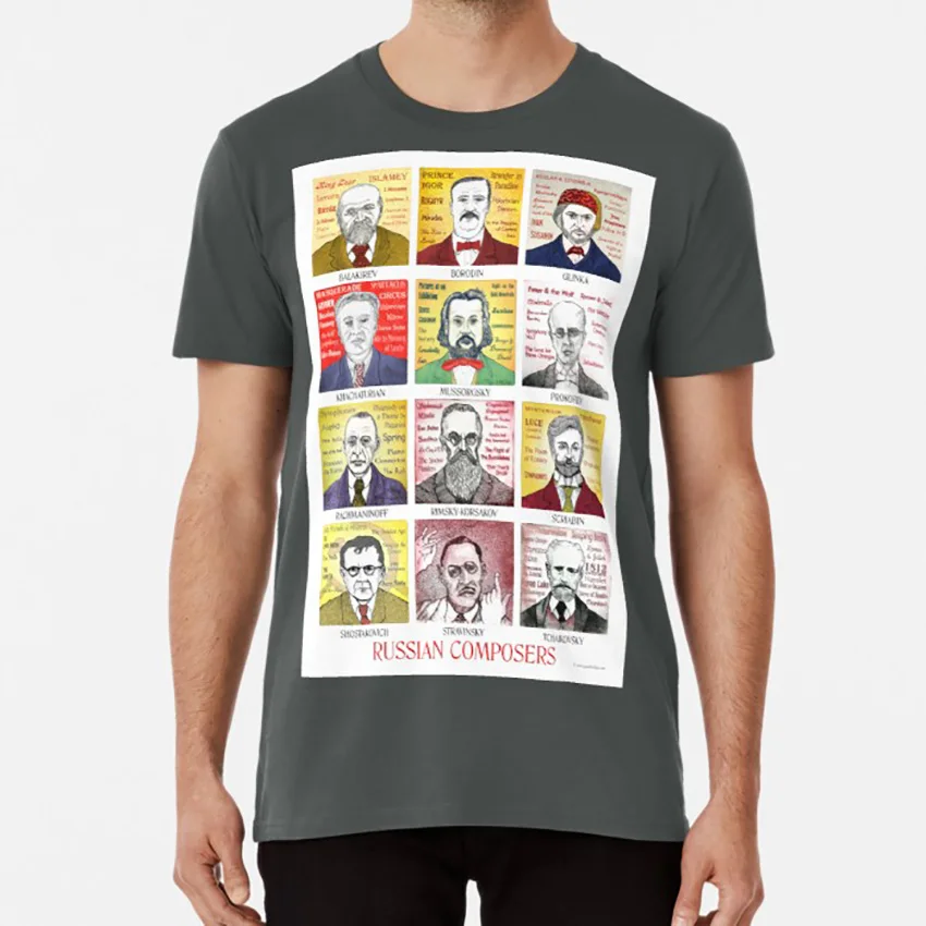 12 Russian Composer Portraits T shirt composer portrait russian soviet russia balakirev borodin glinka khachaturian mussorgsky
12 Russian Composer Portraits T shirt composer portrait russian soviet russia balakirev borodin glinka khachaturian mussorgsky