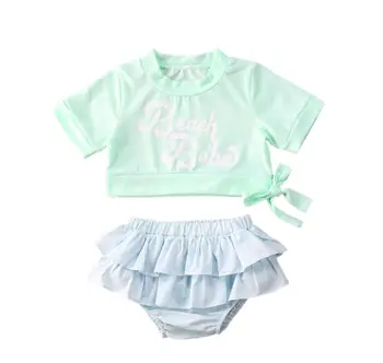 Baby Girls Clothes Sets Letter Print Crop T Shirts Tops Shorts Ruffles Tiered Bow Knot Summer 2pcs Outfits 0-24M
Baby Girls Clothes Sets Letter Print Crop T Shirts Tops Shorts Ruffles Tiered Bow Knot Summer 2pcs Outfits 0-24M