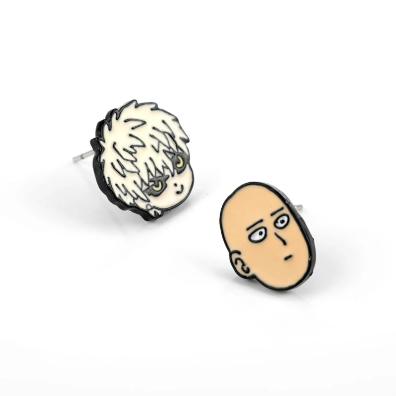 Забавные Аниме ONE PUNCH MAN серьги Сайтама Genos милые забавные очаровательные Модные