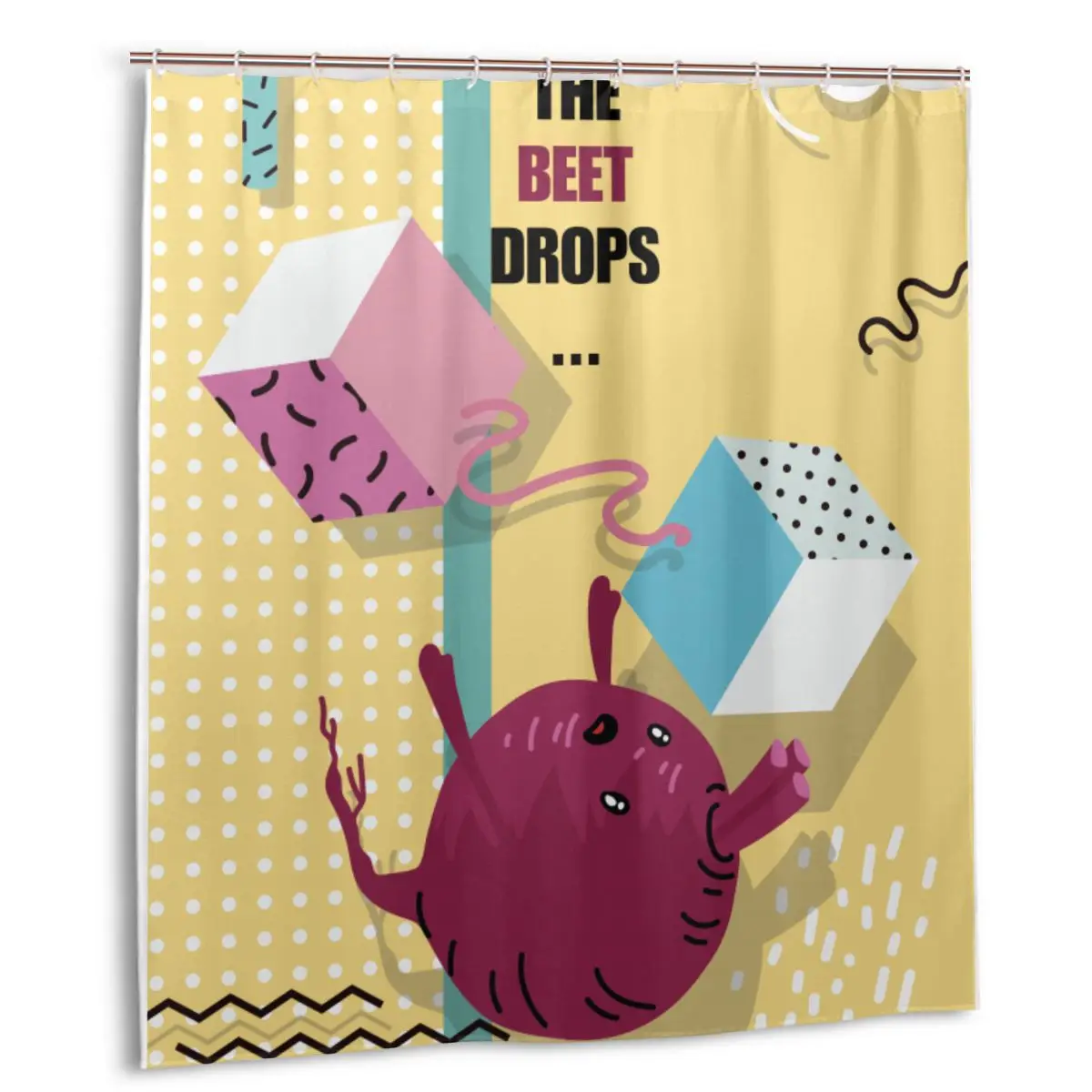 CHARM HOME When The Beet Drops Juice Salad Purple Plastic Shower Curtain 66x72 In Customized Bathroom Waterproof Polyester
CHARM HOME When The Beet Drops Juice Salad Purple Plastic Shower Curtain 66x72 In Customized Bathroom Waterproof Polyester