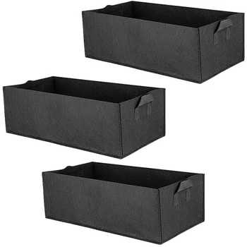 3PCS Fabric Elevated Garden Bed, Square Garden Flower Bag, Vegetable Planting Bag, Flower Pot, (Black) 
3PCS Fabric Elevated Garden Bed, Square Garden Flower Bag, Vegetable Planting Bag, Flower Pot, (Black)