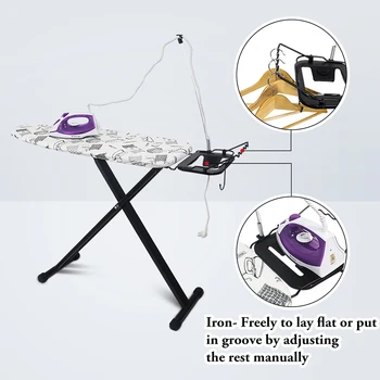 Duwee 119*35 CM Ironing Board Cabinet Cover Heat Resistant Padded Adjustable Standing Ironing Board with Clothes Rack
Duwee 119*35 CM Ironing Board Cabinet Cover Heat Resistant Padded Adjustable Standing Ironing Board with Clothes Rack