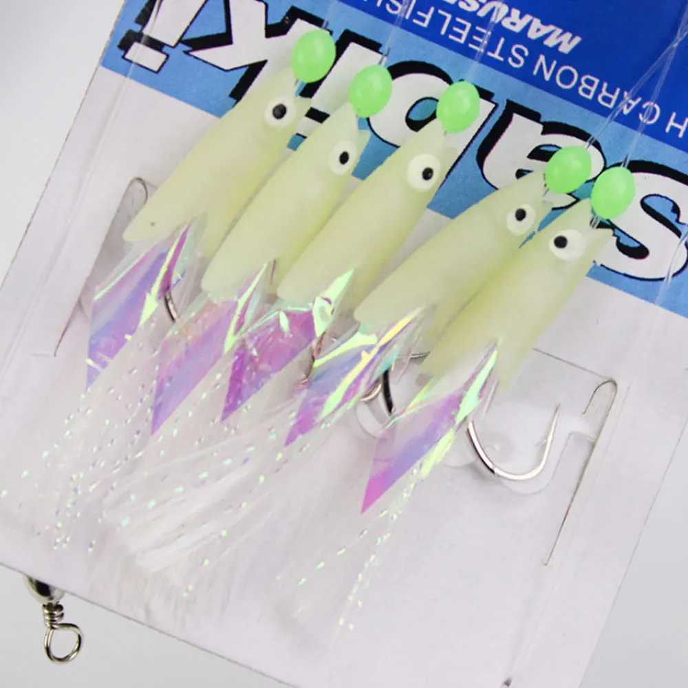 String Sook Iseny Glow-in-the-night Fish String Hook For Sea Fresh Water Fishing Double Shi Hang String Of 5 Fish Fishing Gear
String Sook Iseny Glow-in-the-night Fish String Hook For Sea Fresh Water Fishing Double Shi Hang String Of 5 Fish Fishing Gear